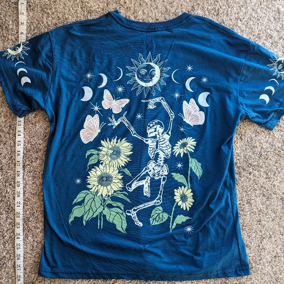 Teal skeleton t-shirt - Picture 2 of 3